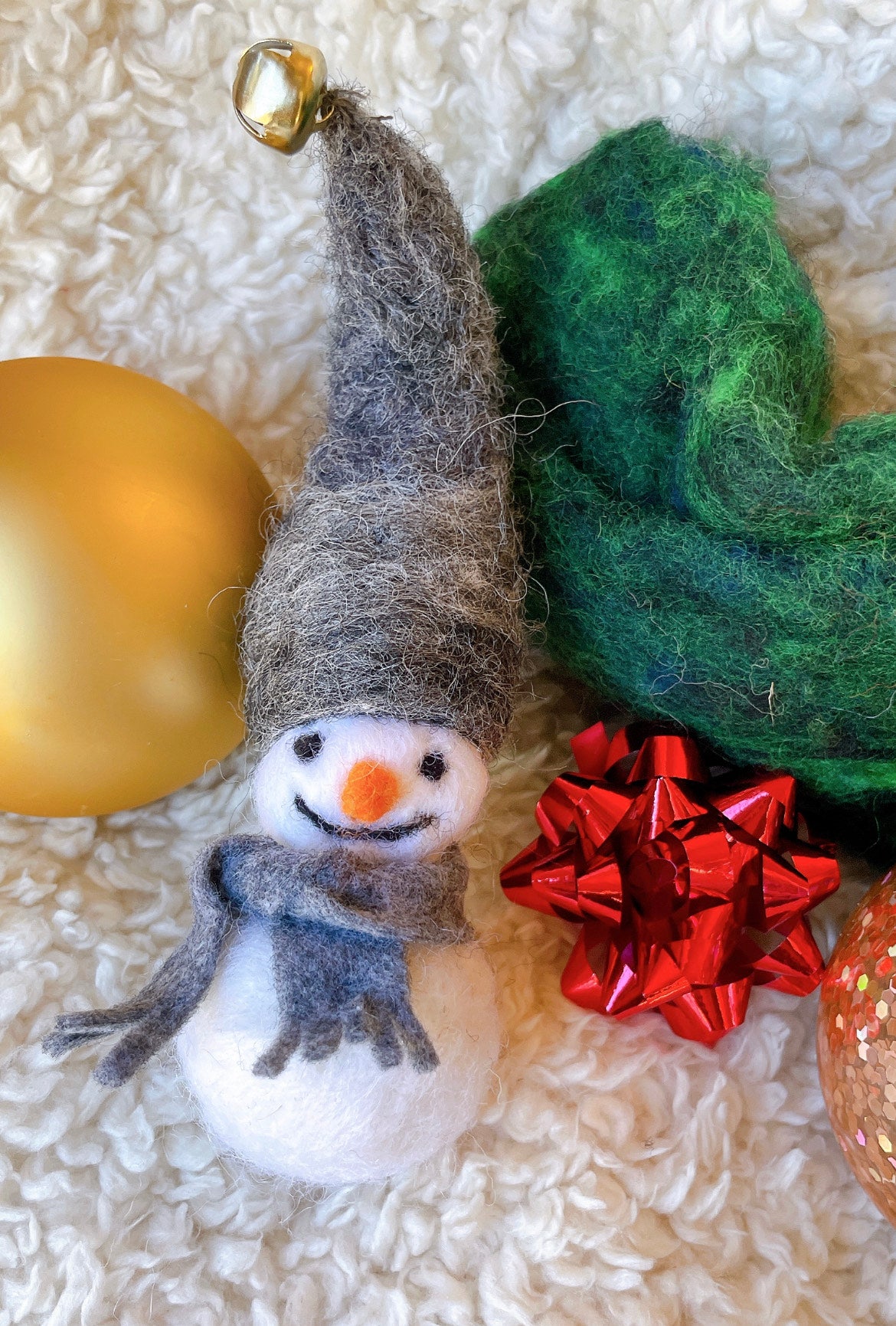 Needle Felting - Snow Gnome